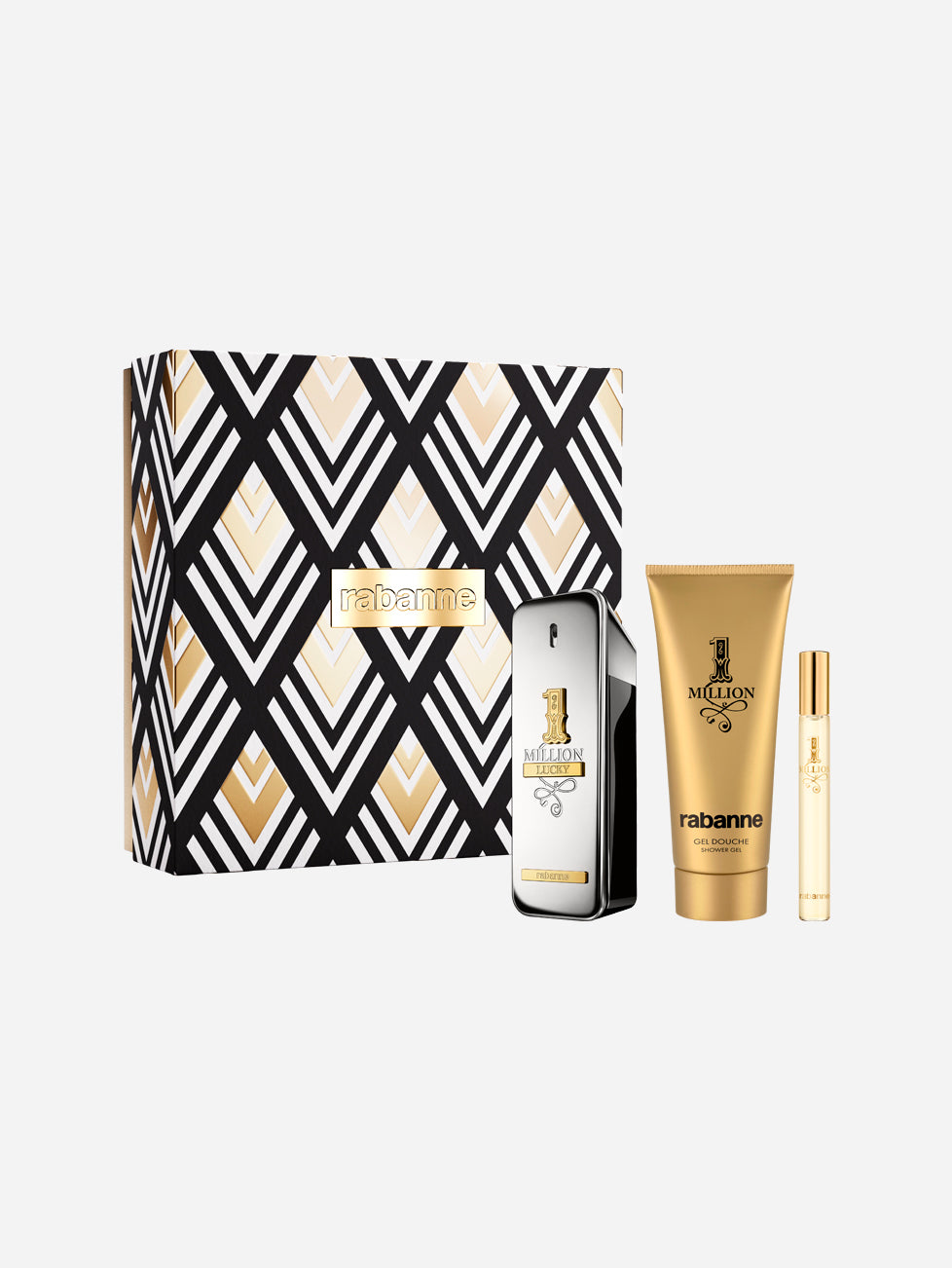 Rabanne 1 Million Lucky Eau de Toilette & Shower Gel & Travel Spray Gift Set