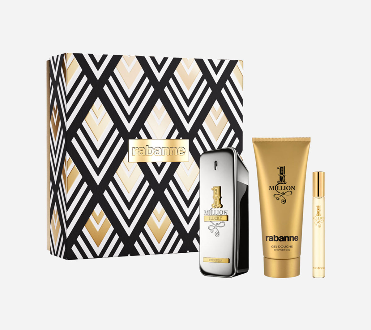 Rabanne 1 Million Lucky Eau de Toilette & Shower Gel & Travel Spray Gift Set