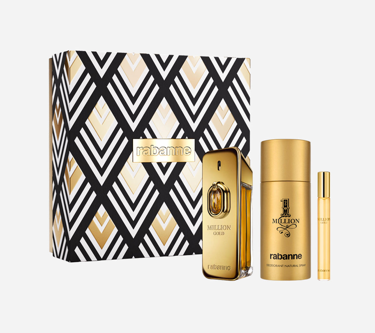Rabanne Million Gold Elixir & Deodorant & Travel Spray Gift Set