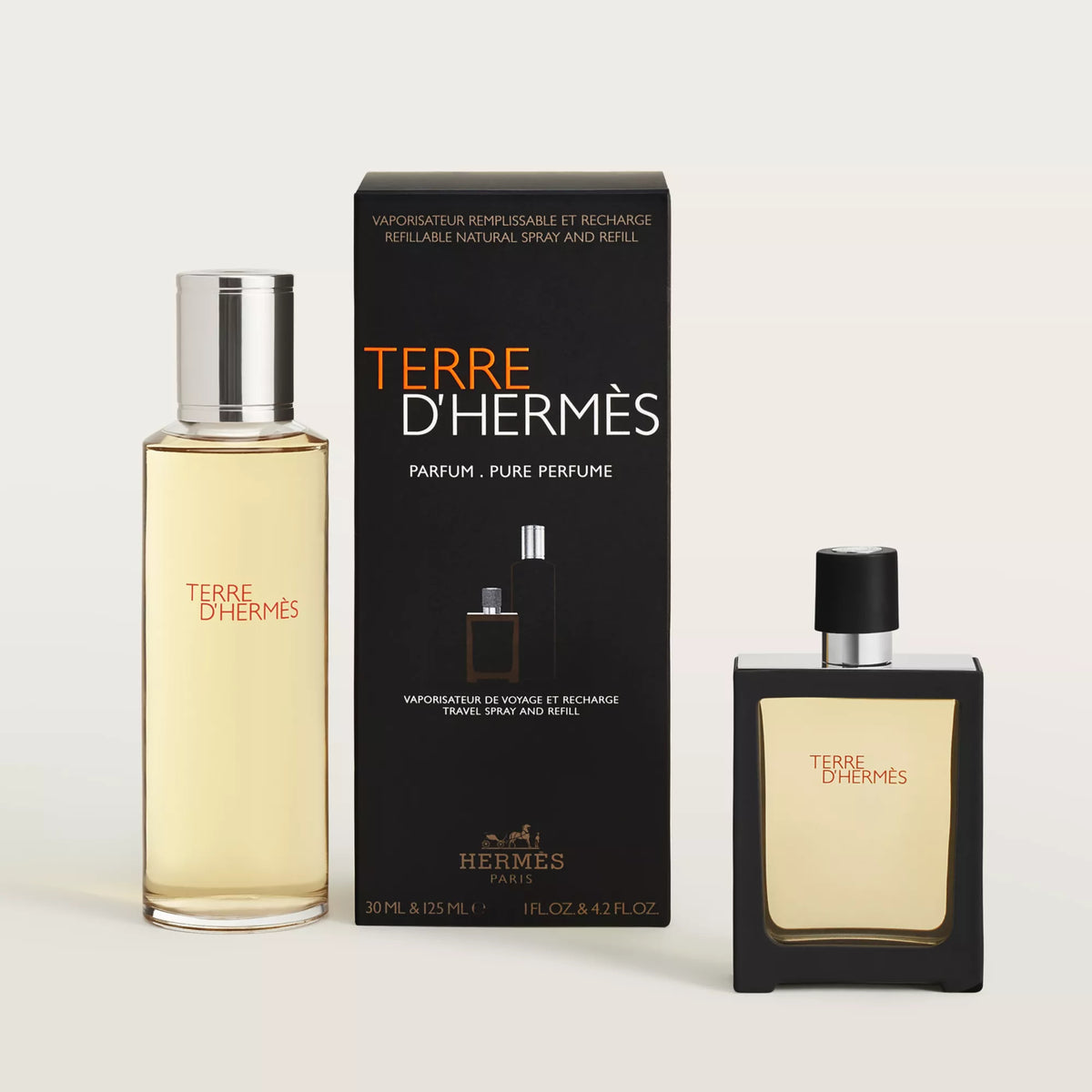 Hermès Terre d'Hermes Parfum travel spray and refill